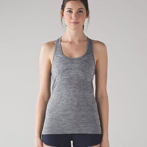 NWT Lululemon Swiftly Tech Racerback - Slate/White